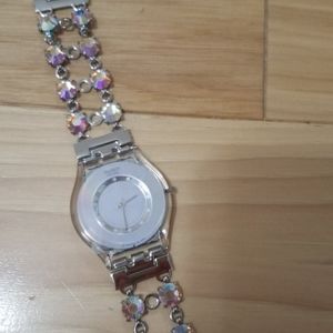 Brand New Swatch Watch w/Gorgeous Crystal Detail